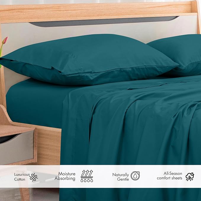 Royale Linens 300 Thread Count 100% Long Staple Combed Cotton Flat Sheet - Image 3