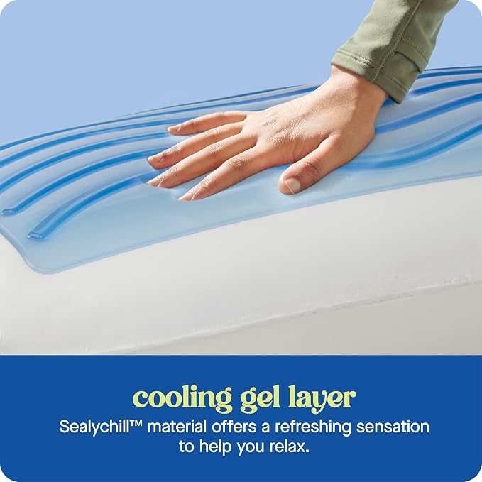 Sealy Dreamlife US Standard Size Memory Foam Cooling Pillow - Image 4