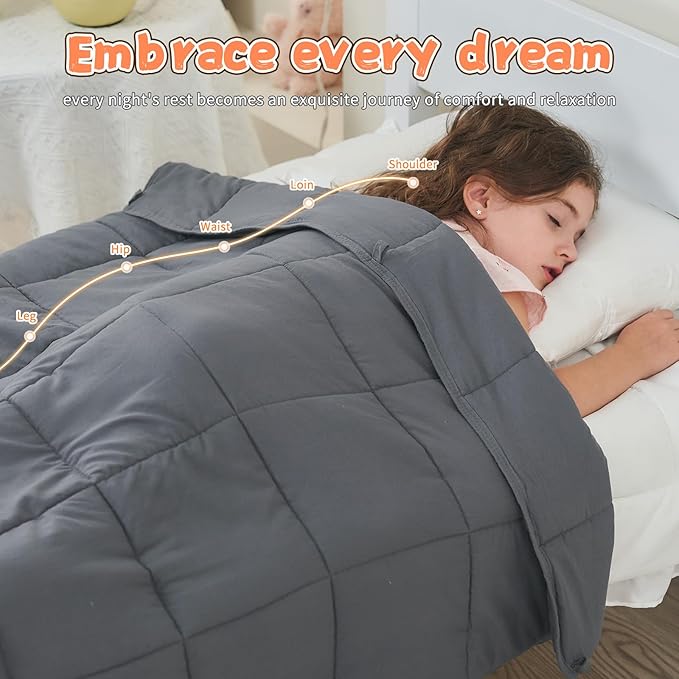 Weighted Blanket Kids 3lbs, Cooling Heavy Throw Blanket - Image 4