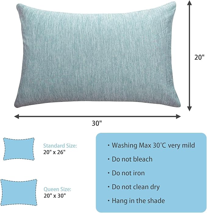 CHOSHOME Cooling Pillow Cases Zipper Pillow Covers Q-Max > 0.45 Zippered - Image 6