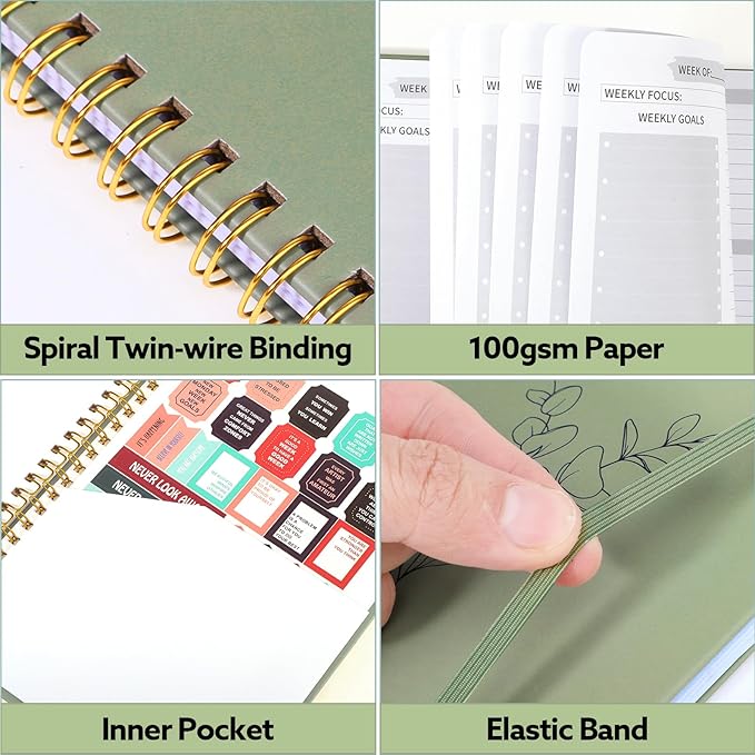 Undated Weekly Planner, A5 Weekly To Do List Notebook - Image 4