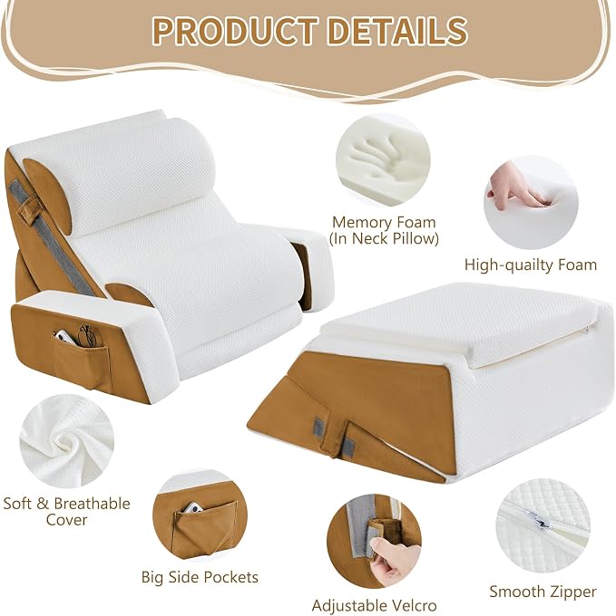 Yojoker 9PCS Orthopedic Bed Wedge Pillow Set - Image 3