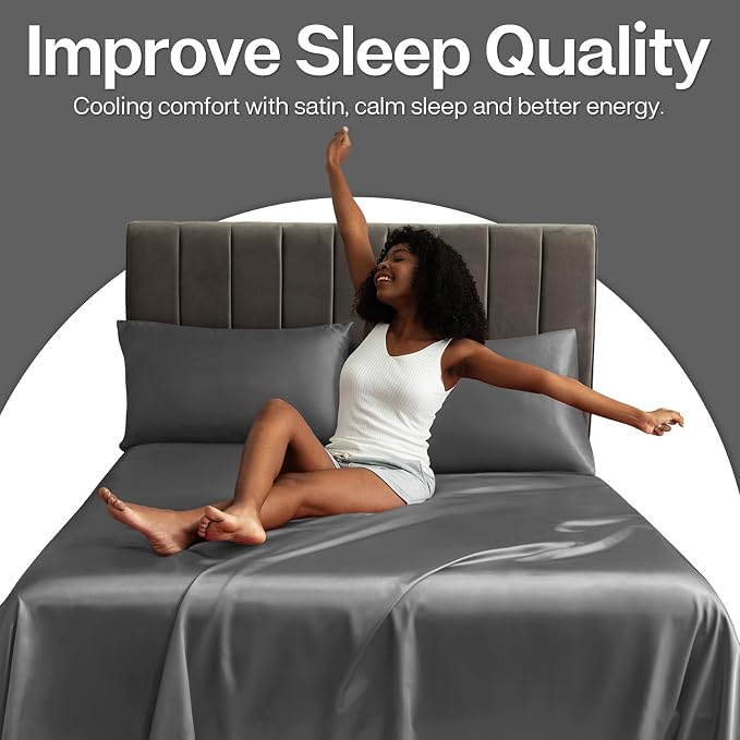 MR&HM Satin Pillowcase for Hair and Skin, Silk Satin Pillowcase 2 Pack - Image 5