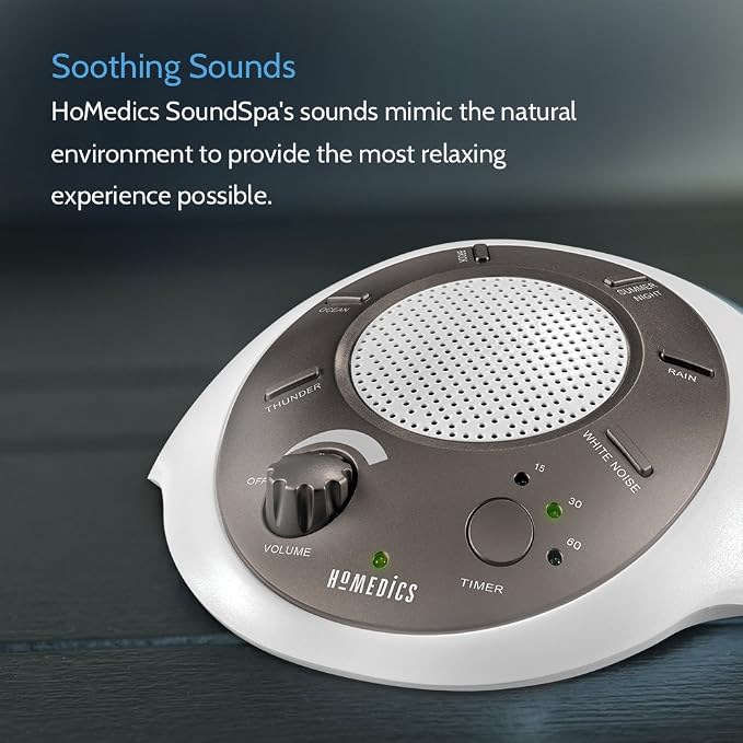 Homedics SoundSleep White Noise Sound Machine, Small Travel Sound Machine - Image 8