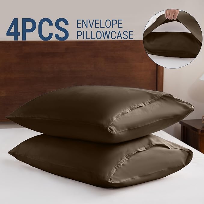 Pillowcases Standard 4 Pack, 20x26 Pillow Cases - Image 5