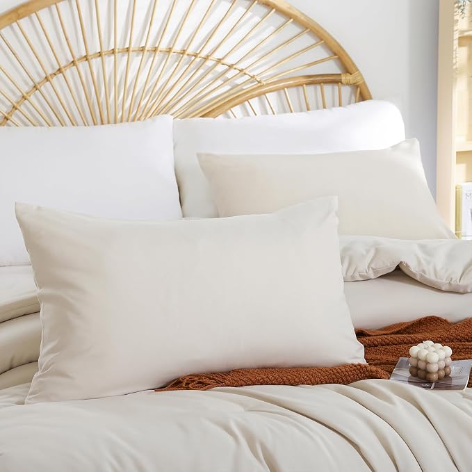 weigelia Beige Comforter Queen Size 3PCS Bed Comforter - Image 4
