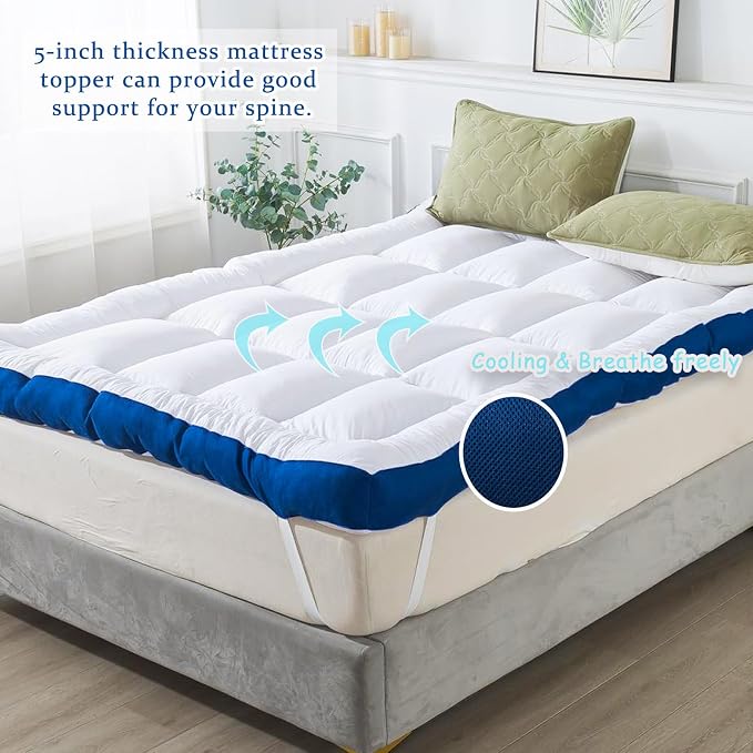 WhatsBedding 5 Inch King Mattress Topper - Image 6