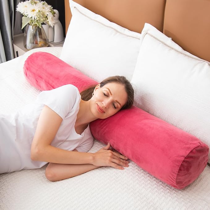 1 MIDDLE ONE Bolster Pillow for Bed, Long Round Body Pillow for Adults - Image 3