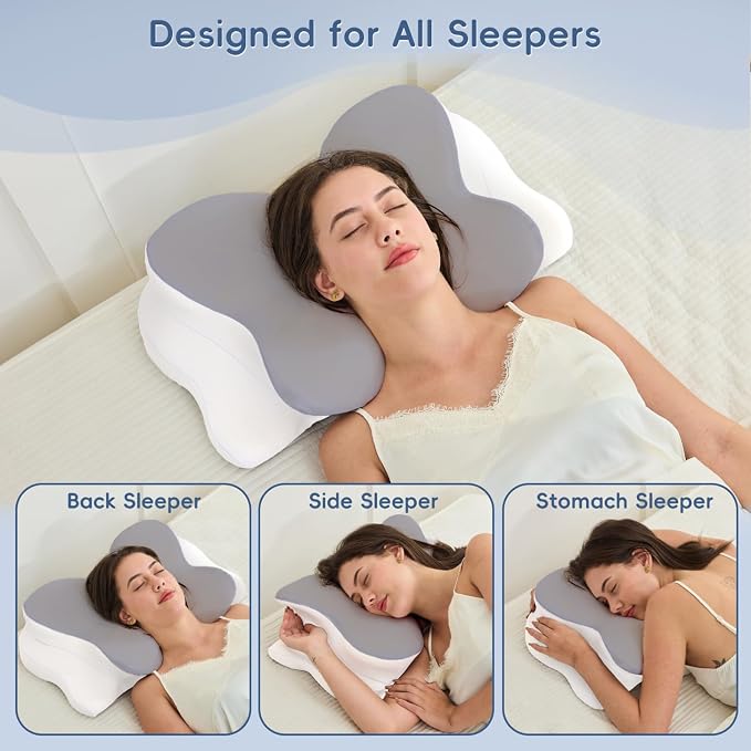 Cervical Neck Pillow, Ergonomic Memory Foam Pillows - Image 3