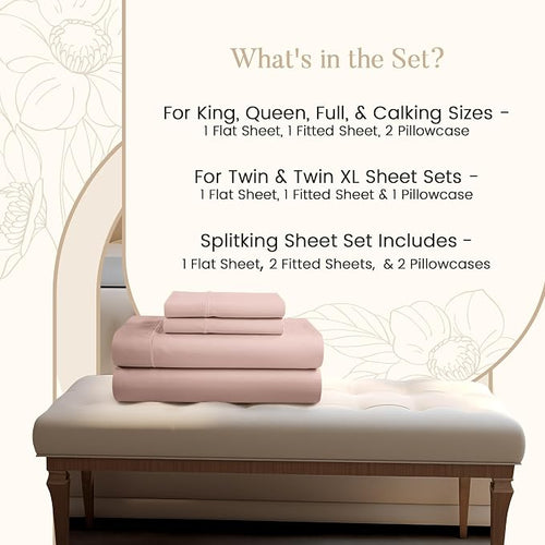 100% Cotton Bed Sheets Queen Size Bed Set, 800TC 15" Deep Pocket Queen Sheet Set - Image 2