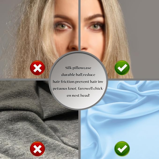 Silk Pillow Cases 2 Pack, Soft Breathable and Sliky Standard Size Pillow Cases - Image 5