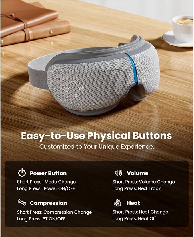 BOB AND BRAD Eye Massager with Heat and Cooling, EyeOasis 2 Eye Mask - Image 4