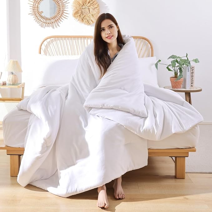 ROSGONIA King Size Comforter Set White - Image 2