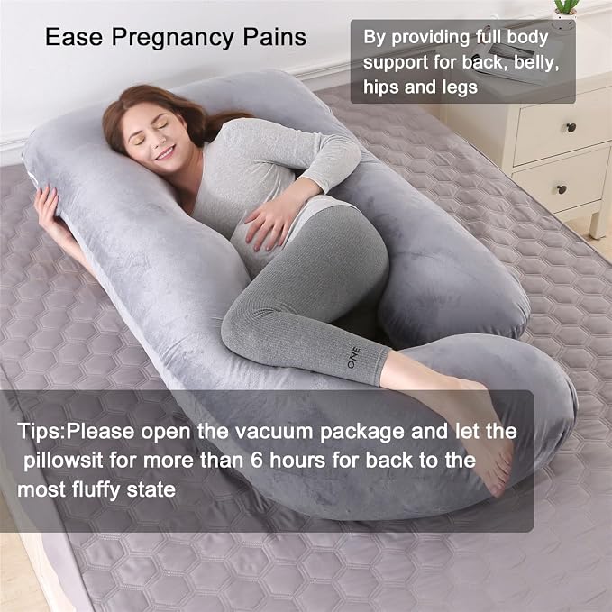 U-Shaped Full Body Pillow for Adults, Maternity Pregnancy Pillow - Image 8