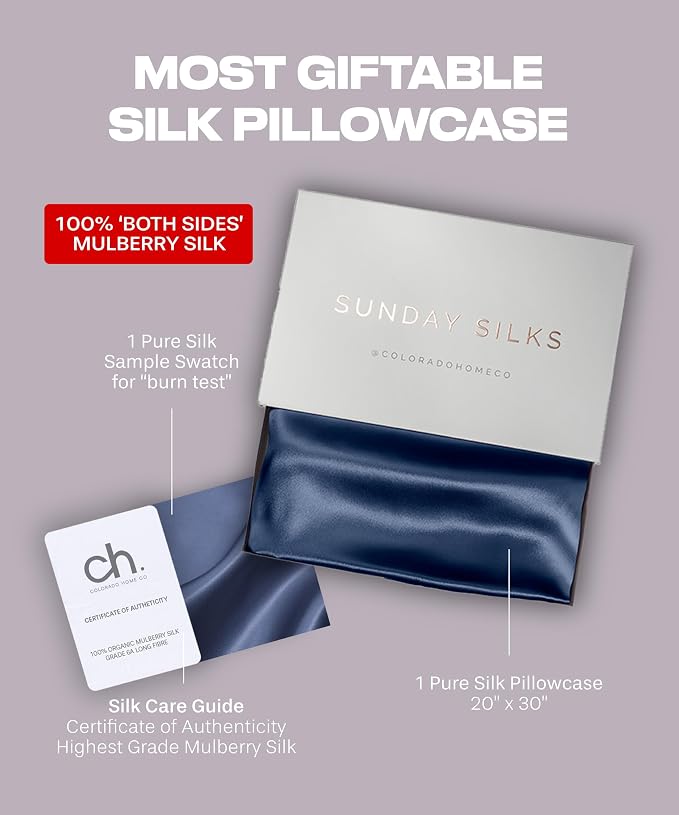 SUNDAYSILKS™ Premium Silk Pillow Cases | 100% Mulberry Silk Pillowcase - Image 6