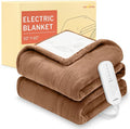 HOMLYNS LuxeHeat Heated Blanket Electric Blanket, Soft Flannel Sherpa Heated by HOMLYNS