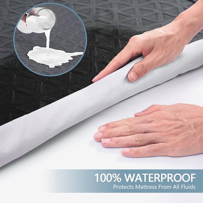 Premium Waterproof Mattress Protector Full Size, Breathable Bed Cover 3D Air - Image 3