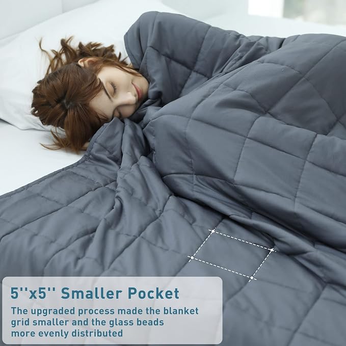 Weighted Idea Weighted Blanket for Adults Queen Size Cooling Breathable Heavy - Image 3