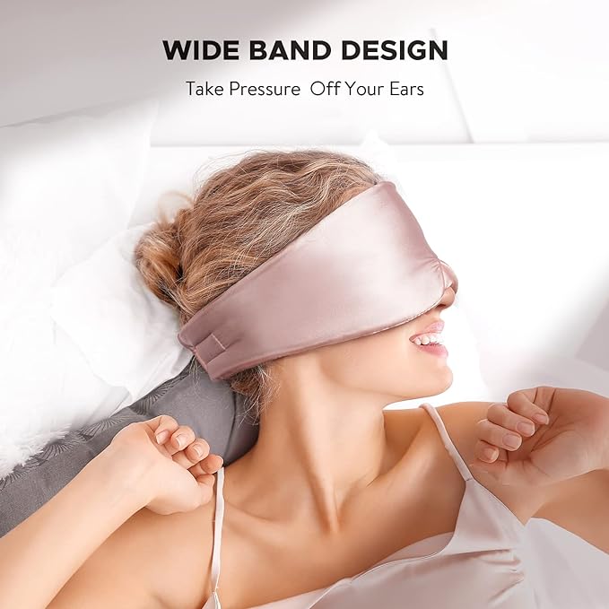 LitBear Silk Sleep Mask for Side Sleeper, Eye Mask Sleeping for Women Men 100% - Image 4