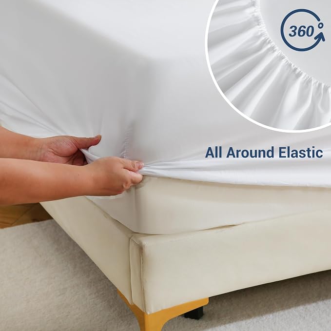 White Bulk King Fitted Sheet Only Deep Pocket 24 Pack, Quick Sort Bottom Bed - Image 4