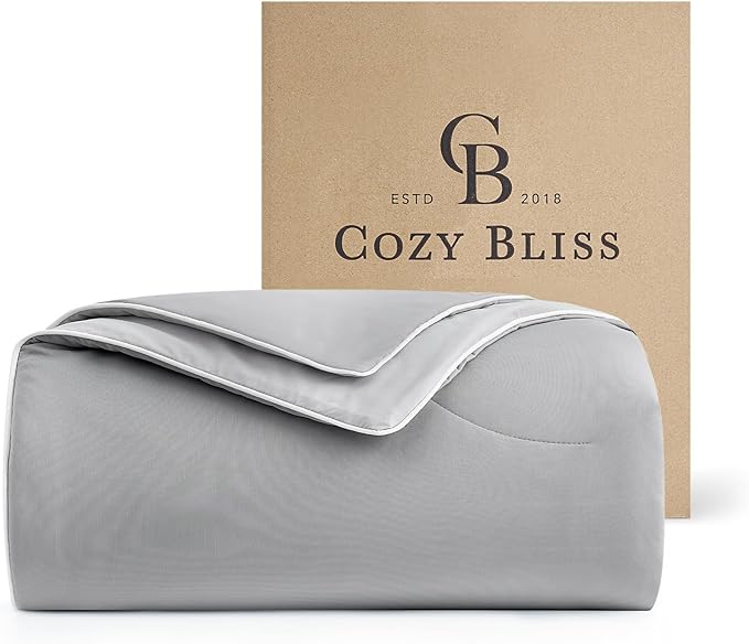 Cozy Bliss Cooling Comforter Cali King Size, Reversible Lightweight Cooling by CozyBliss