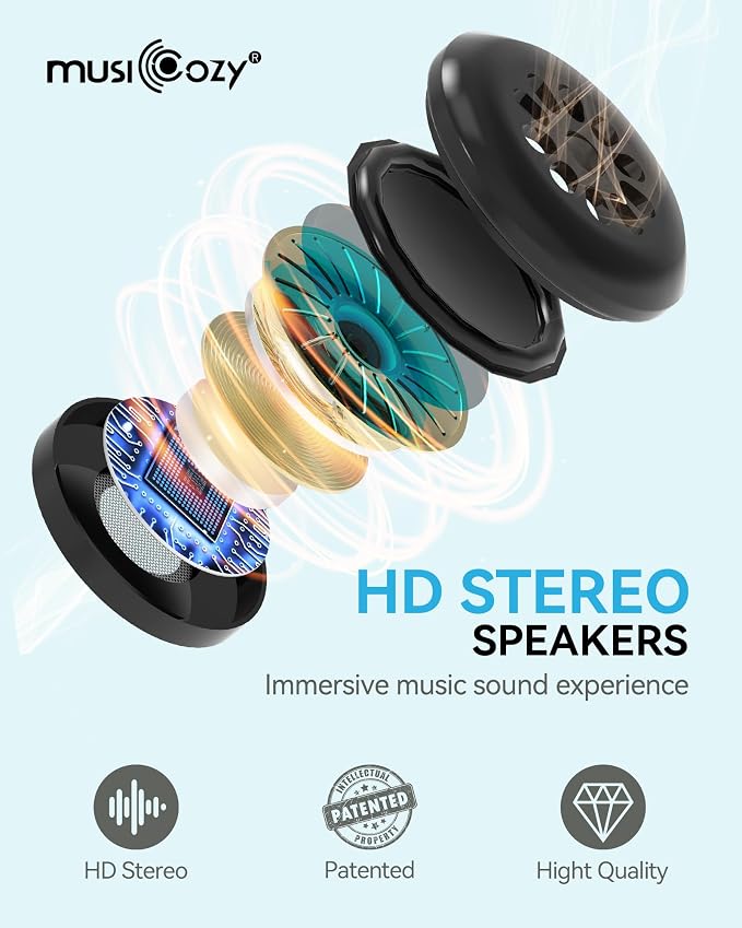 MUSICOZY 3D Sleep Headphones Mask Sleeping Headphones - Image 5