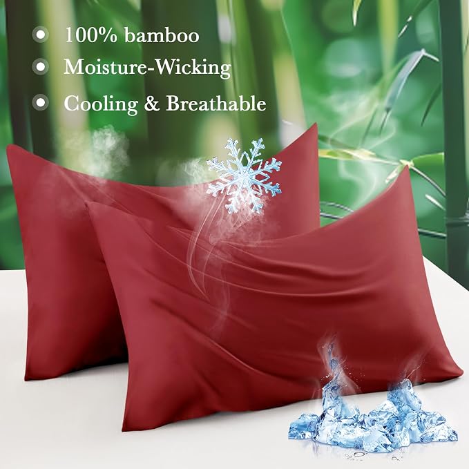 Curved Pillow Case King Size, Side Sleeper Pillow Cases Cover Cooling Rayon - Image 2