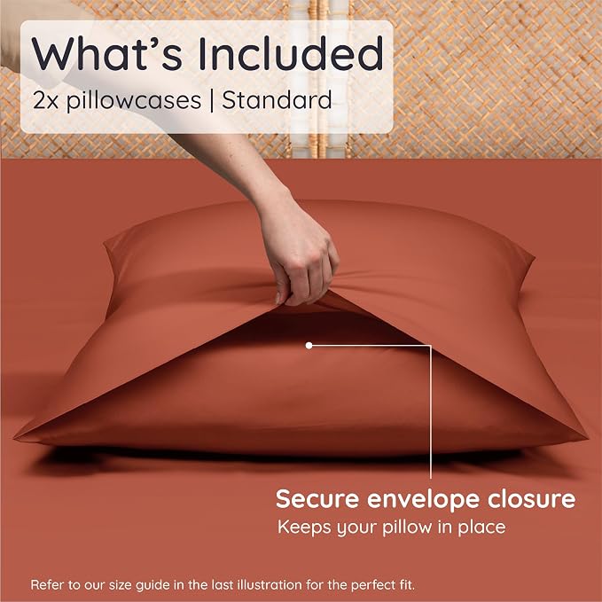 Bambaw 100% Viscose Derived from Bamboo Pillowcases Standard Size – Set of 2 - Image 2