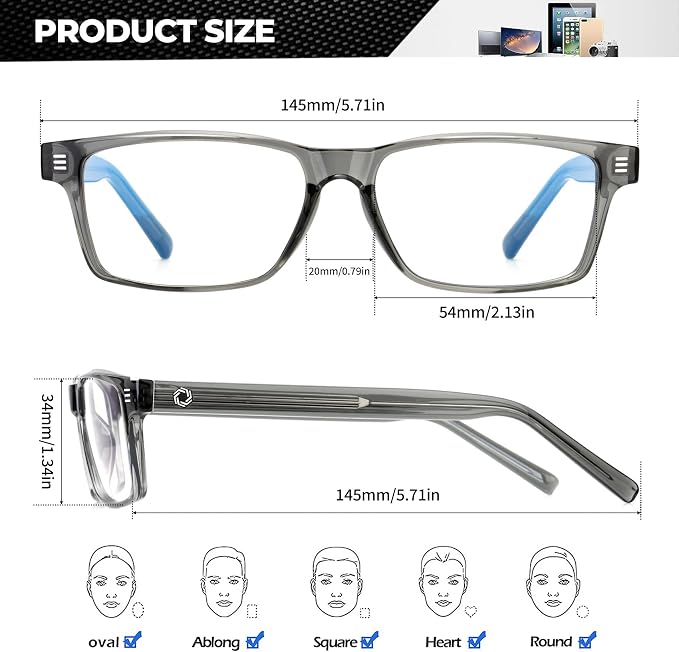 ANYLUV Blue Light Glasses Men Woman, Eye Strain Relief Eye Protection - Image 4