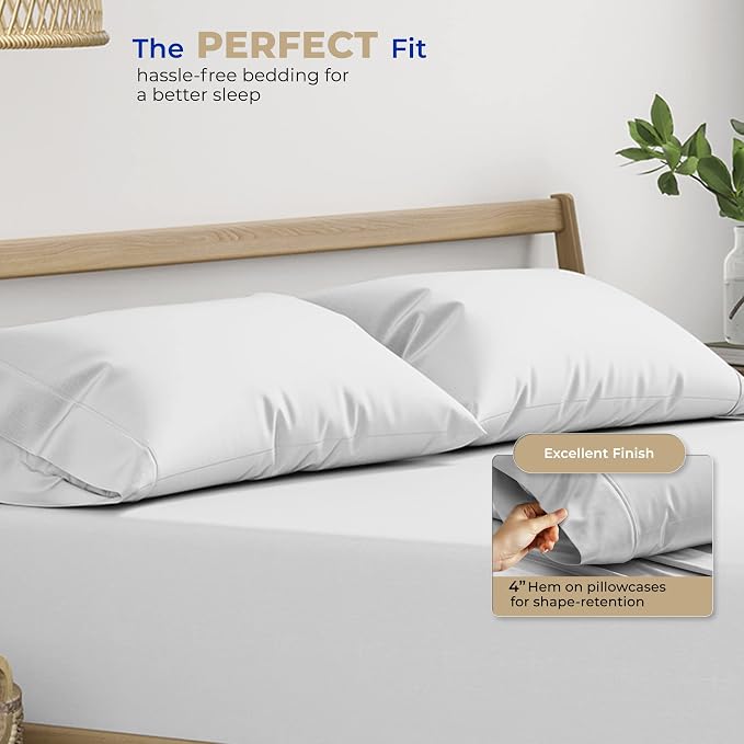 Thread Spread 100% Cotton King Size Pillow Cases Set of 4 - Image 4