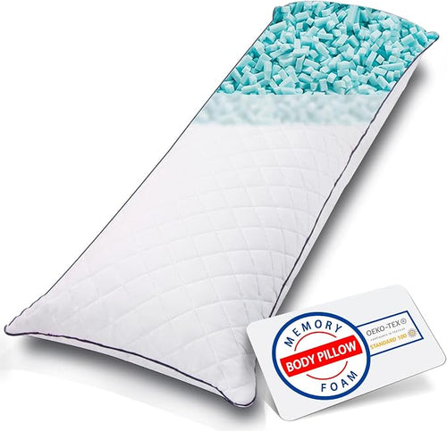 1 MIDDLE ONE Body Pillow, Memory Foam Body Pillows by 1MIDDLEONE