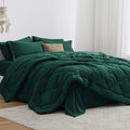 Love's cabin Twin XL Comforter Set Dark Green, 5 Pieces Twin XL Bed in a Bag by Lovescabin