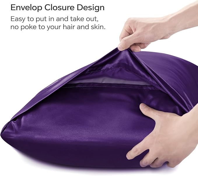 BEDELITE Satin Body Pillow Cover, Super Soft and Cooling Body Pillow Pillowcase - Image 4