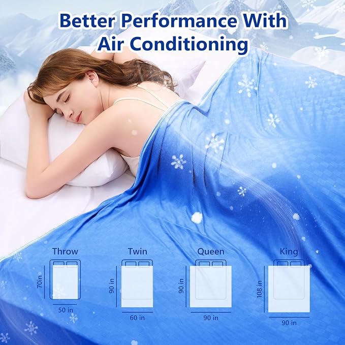 Topcee Cooling Blanket Queen Size- 90"x90" Summer Cooling Throw Blanket - Image 7