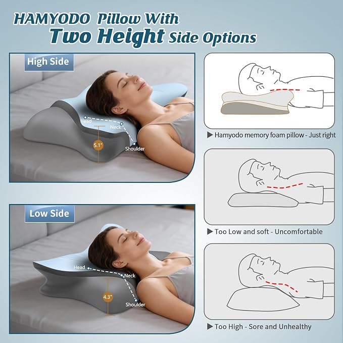 Cervical Pillow for Neck Pain Relief, Ergonomic Pillow for Sleeping, Neck - Image 5