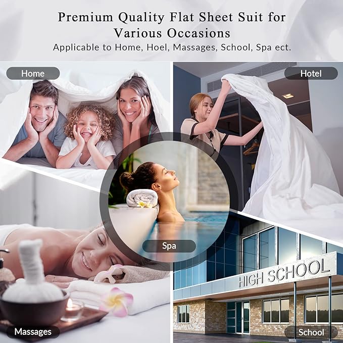 Royale Linens Twin XL Flat Sheet - Image 5