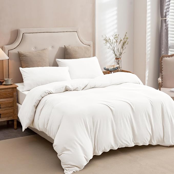 PURE ERA Jersey Knit Duvet Cover Set 100% T-Shirt Cotton Super Soft Comfy 3pc - Image 4
