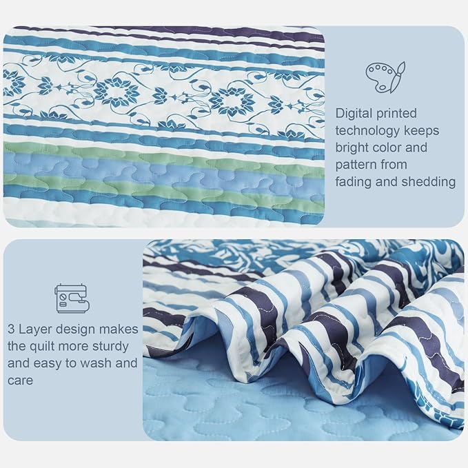 Exclusivo Mezcla Reversible Boho Quilts King Size - Image 5
