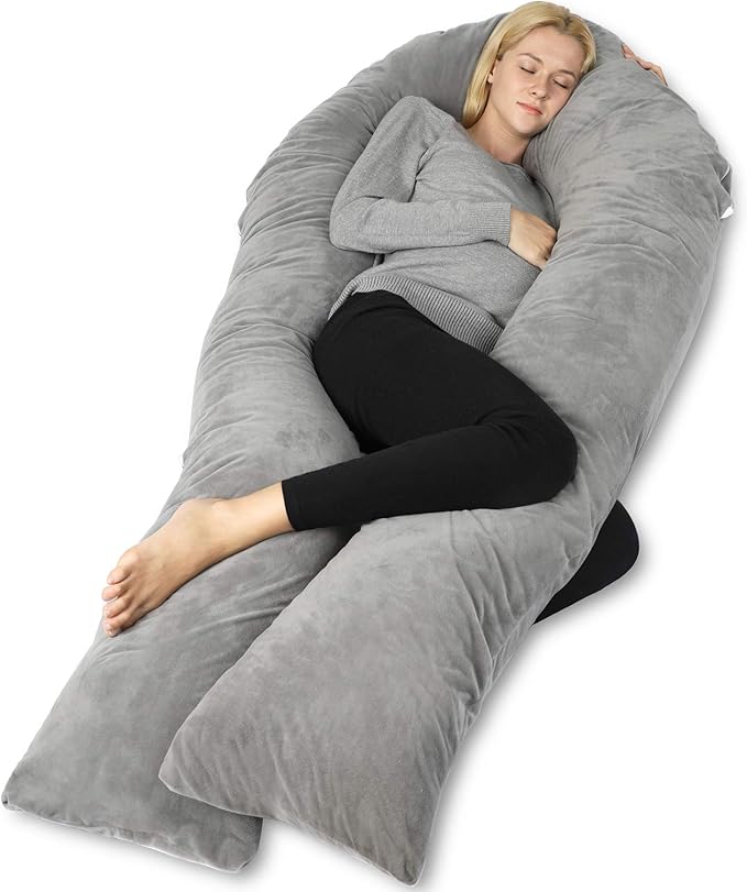 QUEEN ROSE Pregnancy Pillows for Sleeping, U Shaped Body Pillow for Pregnancy by QUEENROSE
