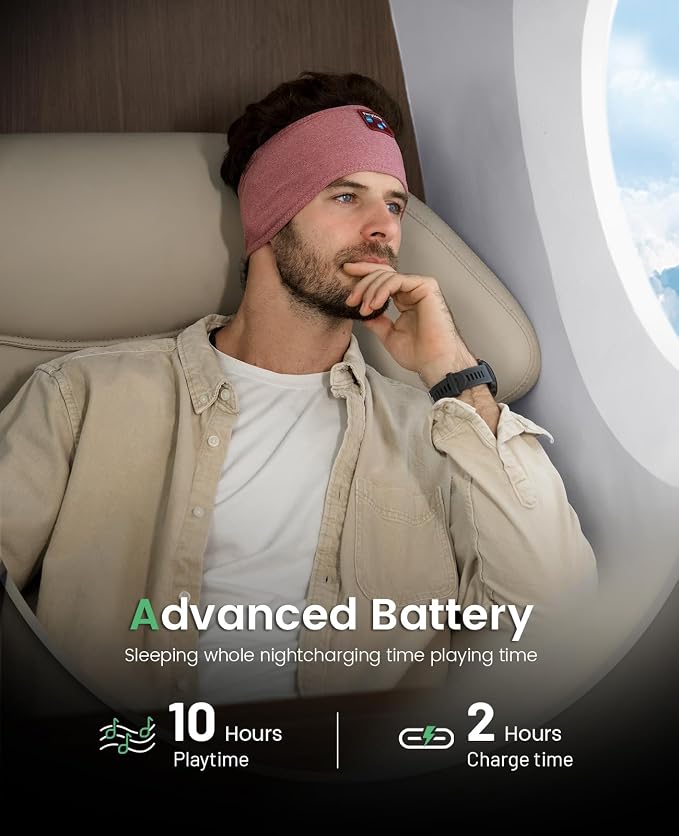 Perytong Sleep Headphones Wireless, Air Travel, Meditation - Image 6