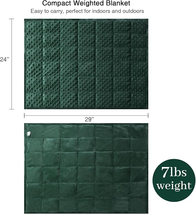 Alomidds Weighted Blanket 7lbs for Adults, Cozy Luxury Breathable Weighted Lap - Image 2