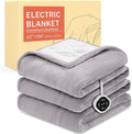 HOMLYNS LuxeHeat Heated Blanket Electric Blanket Twin Size, Soft Flannel Sherpa by HOMLYNS