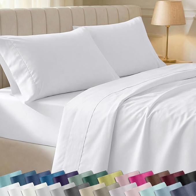 California Design Den Soft 100% Cotton Cal King Sheet Set, 400 TC Good by CaliforniaDesignDen