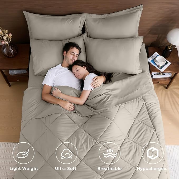 HEVUMYI Linen Queen Comforter Set - Image 2