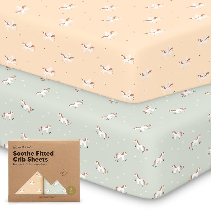 KeaBabies 2-Pack Organic Crib Sheets by KeaBabies