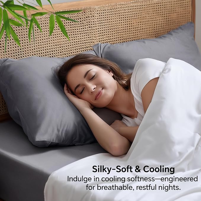 BEDELITE King Size Pillow Cases Set of 2, Rayon Derived from Bamboo, Cooling - Image 4