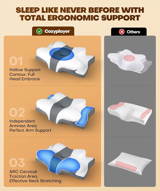 Cozyplayer True Cooling Cervical Neck Pillow - Image 3
