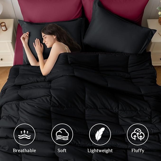 JOLLYVOGUE California King Comforter Set, Ultra-Soft Bed in a Bag Cal King Size - Image 2