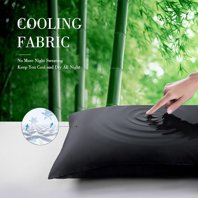 WishSmile Body Cooling Pillowcase Long Pillow Case Breathable Cool Silky Soft - Image 2