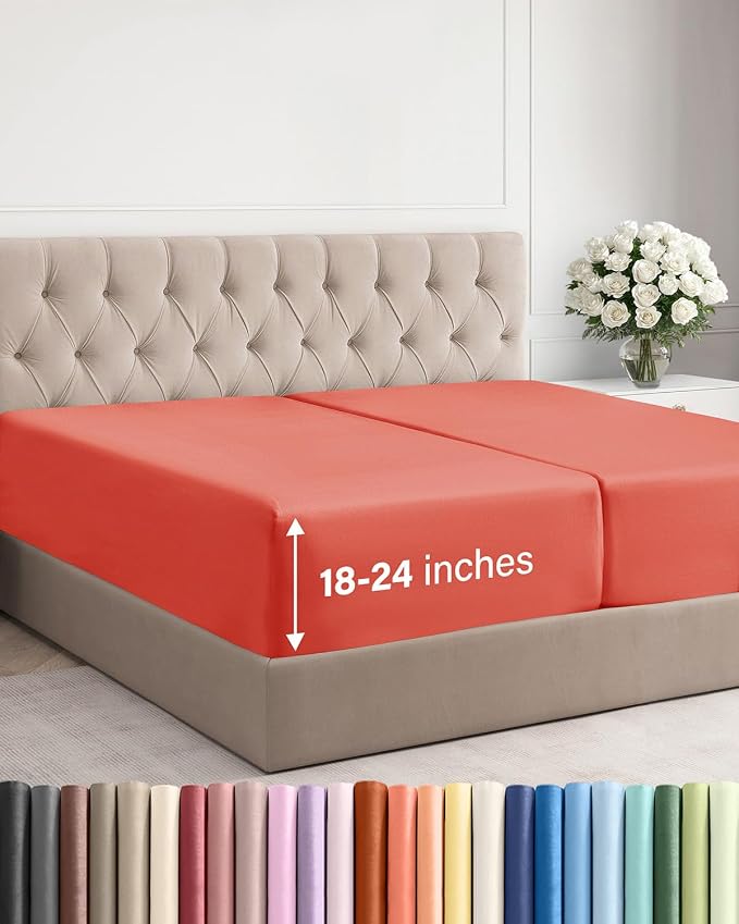 Extra Deep Split King Fitted Sheet by CGKUnlimited